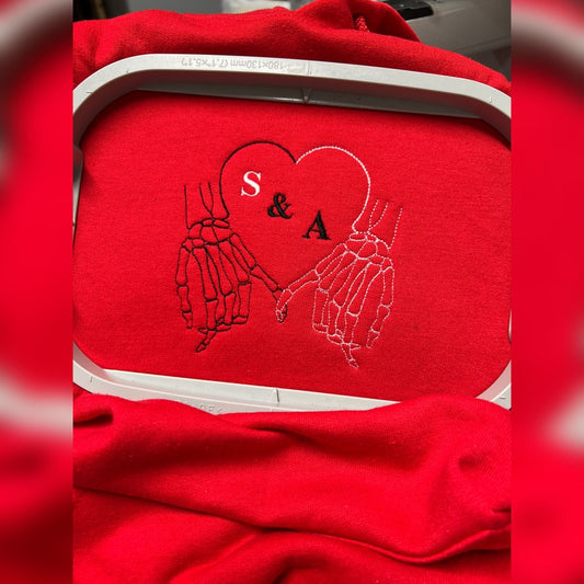 till death embroidered hoodie