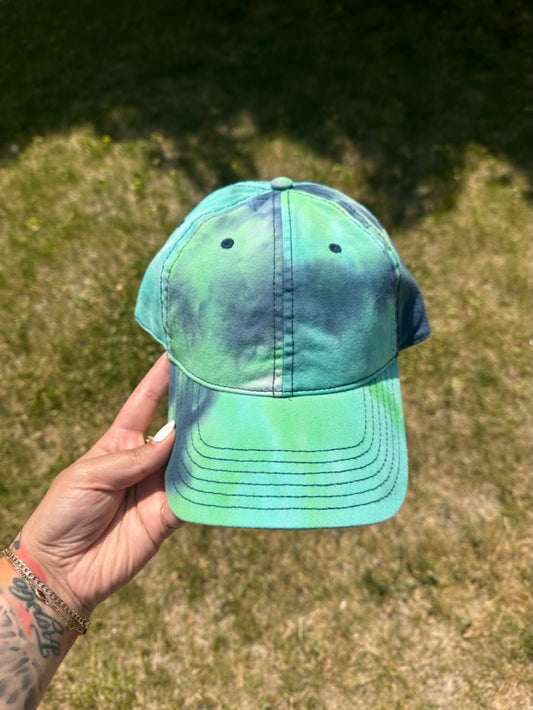 tie-dyed dad hats