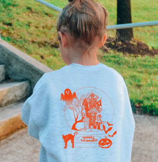 kids spooky season crewneck