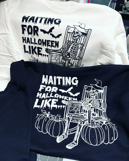 waiting for halloween like... crewneck