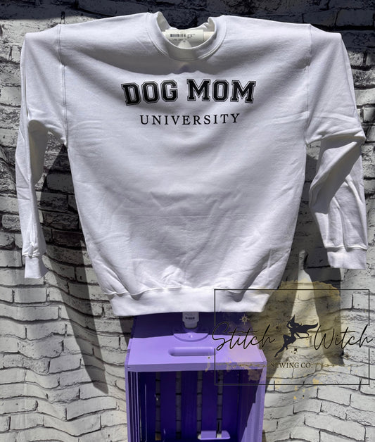 dog mom university crewneck